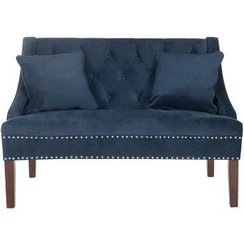 Zoey Settee with Silver Nailheads  - Safavieh