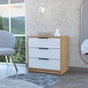 CAVINAS 3 Drawers Dresser for Bedroom,Modern Drawers with Black Handle for Kids Room,Living Room,Entry and Hallway - 2 of 4
