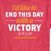 Men's - Yellowstone - I'd Like To End This Day With A Victory Short Sleeve Graphic T-Shirt - 2 of 4