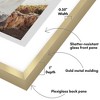 Americanflat Aluminum 11x14 Floating Picture Frame with Shatter-Resistant Glass - Use as 11x14 Picture Frame or 8x10 Picture Frame - Gold - 3 of 4