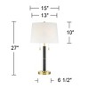 360 Lighting Rawdon 27" High Antique Brass and Black 2-Light Pull-Chain Table Lamp - 4 of 4