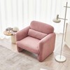 MAYEERTY Modern Lamb Fabric Loveseat Sofa Solid Wood Frame Toss Pillow Included - 4 of 4