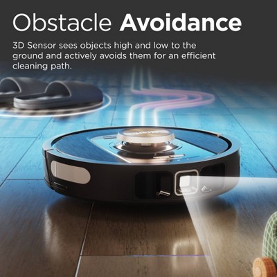 Black Cordless Bagless Robot Vacuum with HEPA Filter for Pets