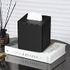 LunaLulinlk PU Leather Tissue Box Cover Square Tissue Box Holder with Magnetic Closure Black - 3 of 4