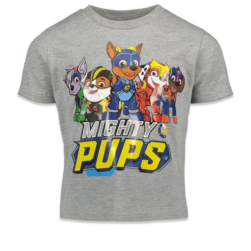  Nickelodeon Paw Patrol Mighty Pups 3 Pack Graphic T-Shirt, 3 of 10
