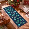 Christmas Area Rug, Foldable Xmas Throw Carpet with Non Slip Backing, Low Pile Stain Resistant Floor Carpet for Living Room, Bedroom - 2 of 4
