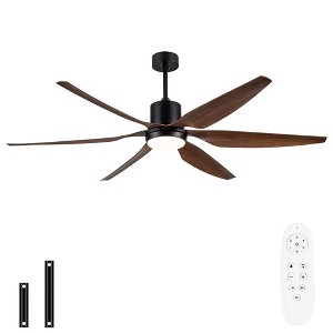 Oversized 84" YUHAO Indoor Outdoor Industrial Ceiling Fan with Light and Remote Control Indoor Outdoor for farmhouse patio. - 1 of 4