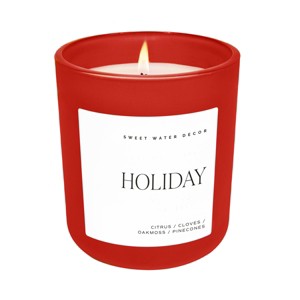 Sweet Water Decor Holiday 15oz Matte Candle - Red - 1 of 3