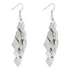 Slickblue Renaissance Silvertone Dangle Earrings for Women, Rhodium Plated, Contemporary Design, Fish Hook Back - 2 of 3