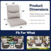 Buenhomino Deep Seat Outdoor Cushion Set 25"x22",Bench Outdoor Chair Cushion, Outdoor High Back Chair Cushion Seat Pad for Patio Furniture - 4 of 4