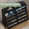Jojoka 8 Drawer Dresser with Power Outlets, Modern Storage Cabinet with 8 Drawers, 2 Cubbies for Bedroom - 3 of 4