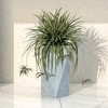 LeisureMod Tapered Square Planter Pot in Fiberstone with Drainage Holes for Indoor/Outdoor Use - Aloe Collection - 2 of 4