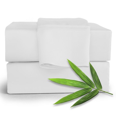 4 Piece Viscose from Bamboo Cooling sheets Ultra Soft 100% Organic Deep Pocket Luxury Bed Sheets with Pillowcases - Lux Decor Collection