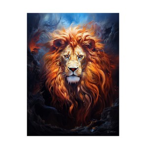 Canvas Wall Art - Momart 'Fire Lion' Wall Art for Living Room, Bedroom, or Office Décor by Trademark Fine Art - 14 x 19 Inches - 1 of 4