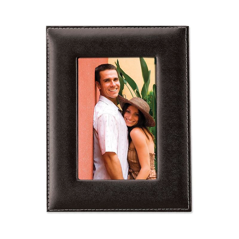 Lawrence Frames Black Leather 5x7 Picture Frame 685057, 1 of 2