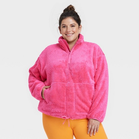 Women's High Pile Fleece 1/2 Zip Pullover - All In Motion™ Vibrant