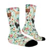Farm Animals Cow Sheep Goat Chicken Floral Women Printed Crew Socks Funny Funky Socks Soft Polyester Novelty Gifts for Artists Men - 3 of 4