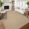 Modern Rainbow Easy Jute Area Rugs, Washable Natural Contemporary Indoor Outdoor Carpet for Living Room Bedroom Office Farmhouse Patio Backyard RV - 3 of 3