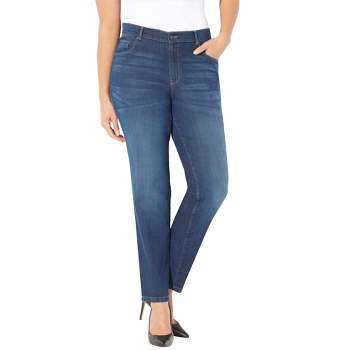 Catherines Women's Plus Size Right Fit® Moderately Curvy Modern Slim Leg Jean
