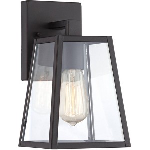 John Timberland Arrington Modern Wall Light Sconce Mystic Black Hardwire 6" Fixture Clear Glass Shade for Bedroom Bathroom Vanity Reading Living Room - 1 of 4
