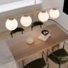 LLHZSY 4-Light 45 3/10" Linear Chandelier with Milk White Glass Globes-Gold - 2 of 4