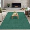 Washable Area Rug Soft Rugs for Living Room Modern Striped Non Slip Rug Geometric Checkered Foldable Print Mat - 3 of 4