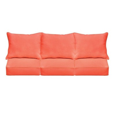 Sunbrella Outdoor Seat Cushion Melon Coral