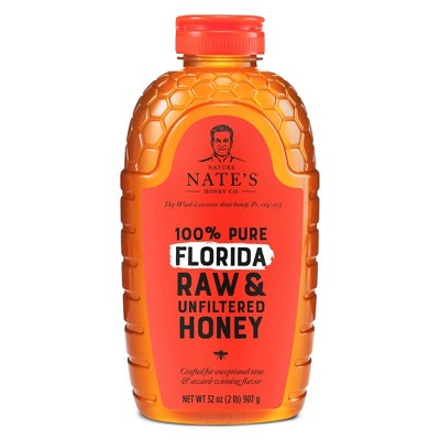 Nature Nate's 100% Pure Raw And Unfiltered Florida Honey - 32oz : Target