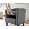 CENGHU Modern Corduroy Accent Chair, Upholstered Single Sofa Chair with Ottoman Foot Rest, Comfy Arm Chair for Living Room, Bedroom, Office - 3 of 4