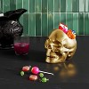 Stoneware Skull Candy Bowl Gold - Threshold™ - 2 of 4