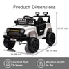 Kids Ride On Truck Car with Remote Control, 12V Battery Powered Electric Car with Spring Suspension, MP3 Player, LED Light, 3 speed for Boys Girls 3+ - 4 of 4