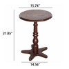 Lyngins Vintage Round Side Table – Small Side Table with Wooden Ball Legs, End Table for Living Room, Multi-Purpose Small Table - 2 of 4