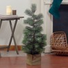 Northlight 3' Snowy Pine Artificial Christmas Tree in Wooden Pot - Unlit - 2 of 4