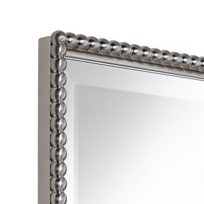 Rectangular Silver Hand Forged Metal Bathroom Vanity Mirror