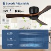Wanze of Ocean 42 in. 3-Blade Flush Mount Ceiling Fan with Remote, Reversible DC Motor, 6 Speeds, White - 3 of 4