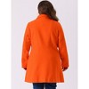 Agnes Orinda Women's Plus Size Winter Fashion Double Breasted with Pockets Warm Pea Coats - 4 of 4