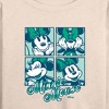 Women's - Disney - Plaid Minnie Mouse Lightweight French Terry Wide Neck Long Sleeve Shirt - 2 of 4