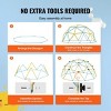 INFURNIC Baby Activity Gyms 10FT Geometric Dome Climber for Kids with Climbing Grip and Easy Assembly, Multicolor, 41.91"*11.6"*6.87" - 4 of 4