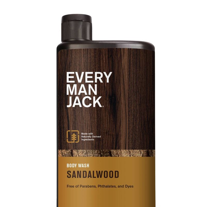 Every Man Jack Sandalwood Hydrating Men&#39;s Body Wash - 16.9 fl oz, 1 of 13