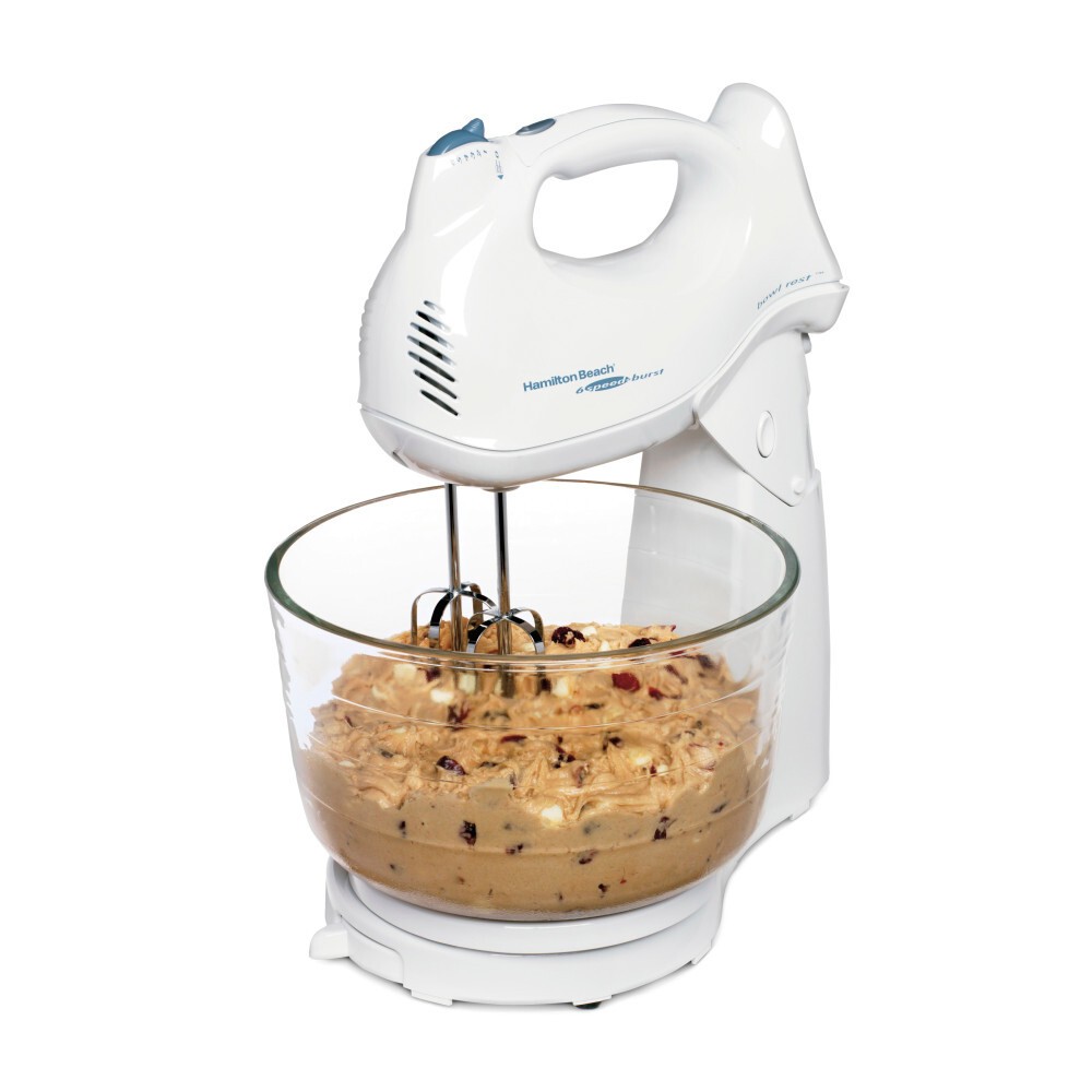 Hamilton Beach Power Deluxe 6 Speed Stand Mixer 6 Speeds White 64695G
