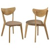 Coaster Elowen Dining Side Chair Light Walnut and Brown (Set of 2) - 2 of 4
