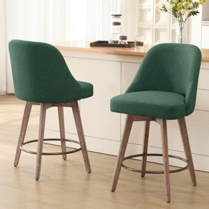 Bekrvio 26'' Counter Height Bar Stools, Linen Fabric - 1 of 4