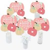 Big Dot of Happiness Girl Little Pumpkin - Fall Birthday Party or Baby Shower Centerpiece Sticks - Table Toppers - Set of 15 - 2 of 4