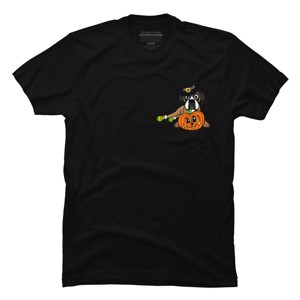 Men's Design By Humans Halloween Boxer Dog By TreeHouses T-Shirt - 1 of 4