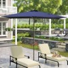 TiramisuBest 7.5ft×7.5ft Aluminum Pole Outdoor Patio Market Table Umbrella with Crank & Push Button Tilt - Black - 3 of 4