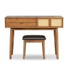 NicBex 43.3" Wood Makeup Vanity Desk with Flip-top Mirror, 3 Drawers and Stool Dressing Table Set for Bedroom - 2 of 4