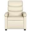 vidaXL Massage Recliner Chair in Cream Faux Leather - Adjustable Lounge Armchair with Vibration Massage - 4 of 4