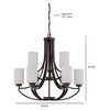 Sunset Lighting Dalton  9-Light Modern Farmhouse Chandelier in Bronze - 2 of 4