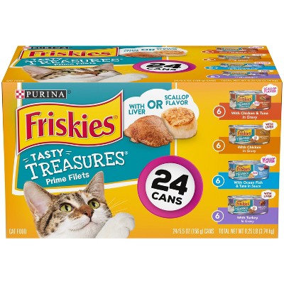 Purina Friskies Tasty Treasures Prime Filets Ocean Fish, Chicken ...