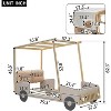 Acekool Car-Shaped Platform Bed Frame for Kids, with Headboard Pillow, Ceiling Cloth Canopy, LED Lights, No Box Spring Needed - 2 of 4
